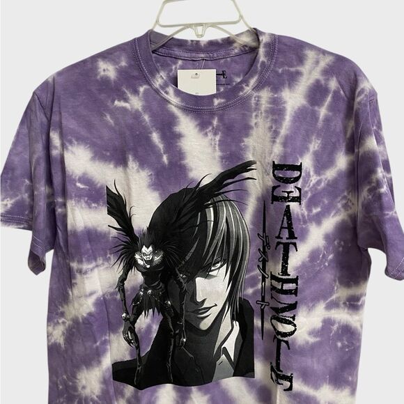 NWT Urban Outfitters Death Note Light & Ryuk Tie Dye T-Shirt Size L Purple Anime - Picture 3 of 16